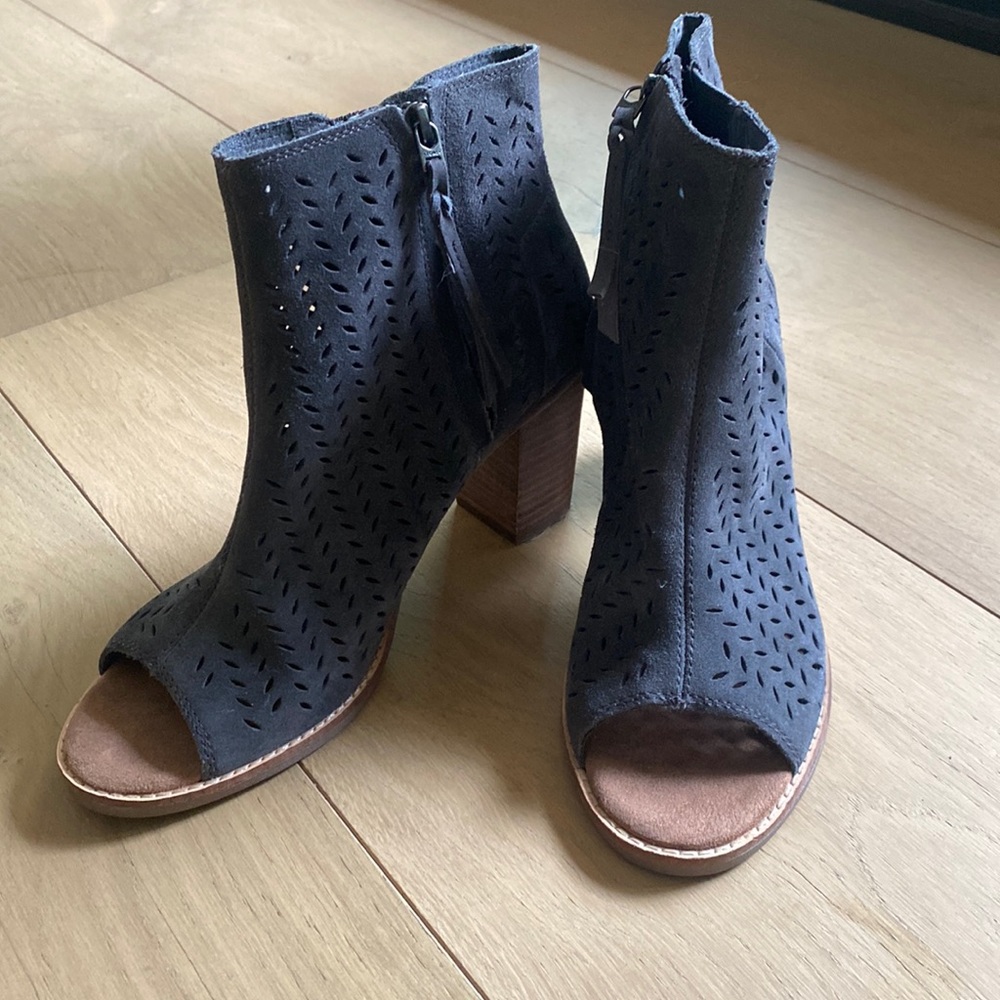 Tom peep toe booties